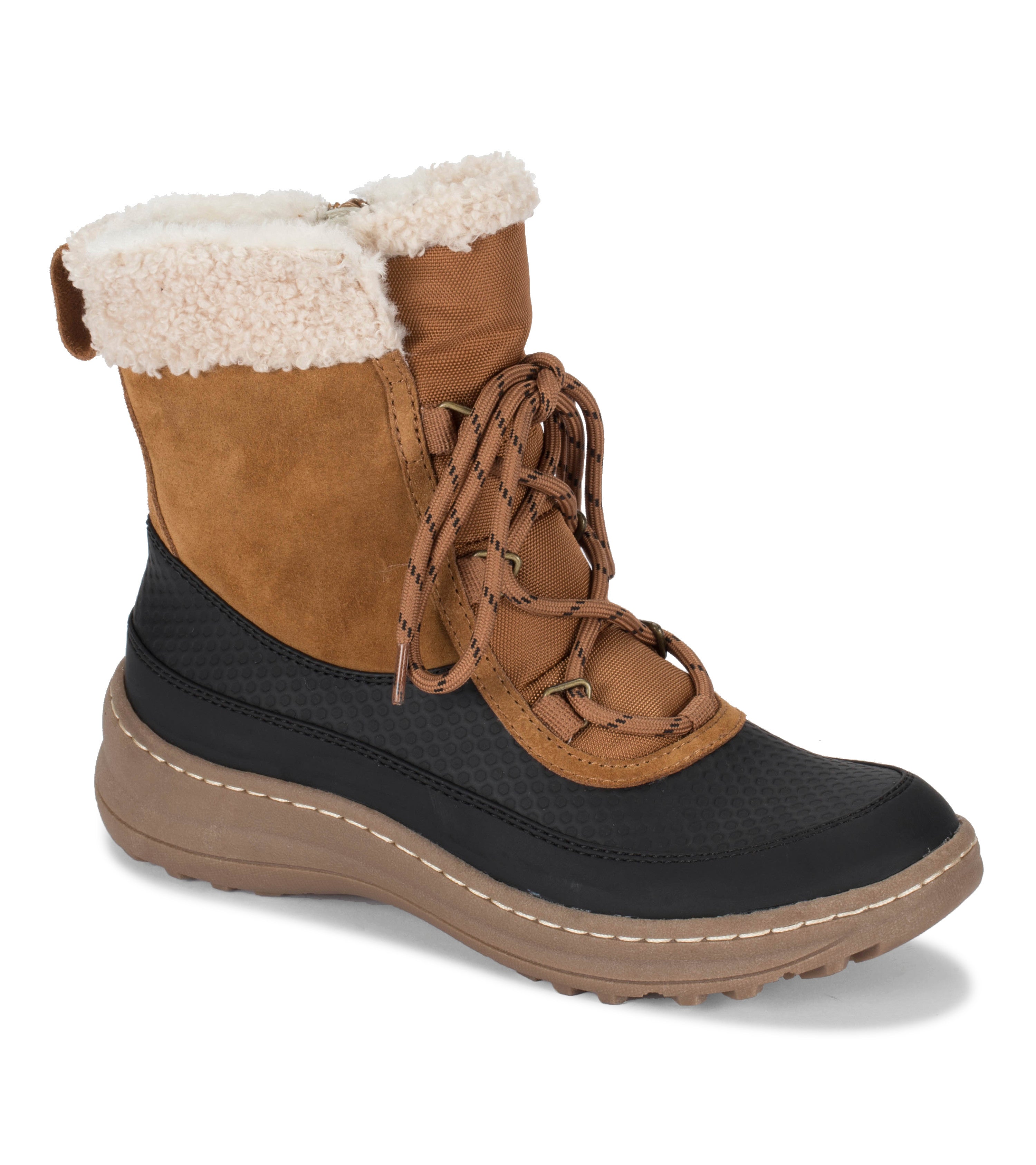 Alta Cold Weather Bootie BARETRAPS Brown Suede Fur Trim Winter Boots main image 0