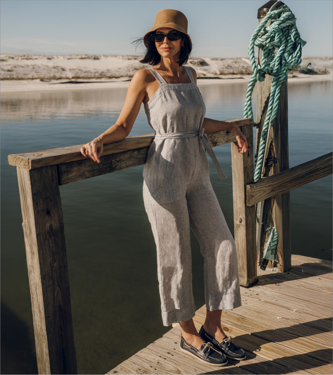 Beverlie - Navy Leather - Lifestyle Image