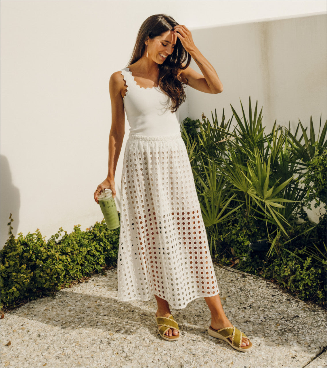 Dolinda - Kelp Suede - Lifestyle Image