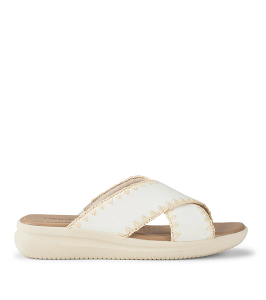 Dolinda - Off White Leather - Outside
