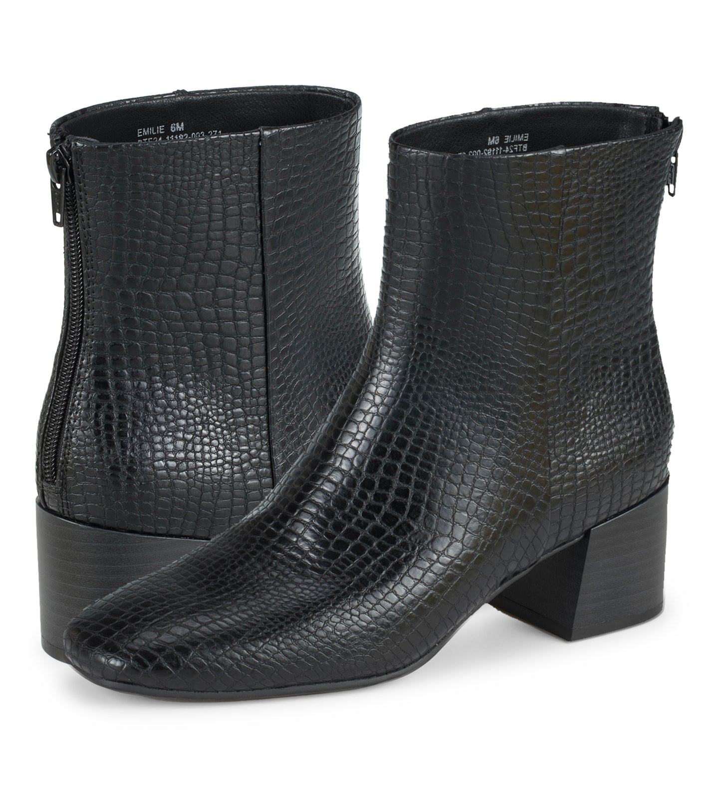Emilie - Black Croco - Hero Pair