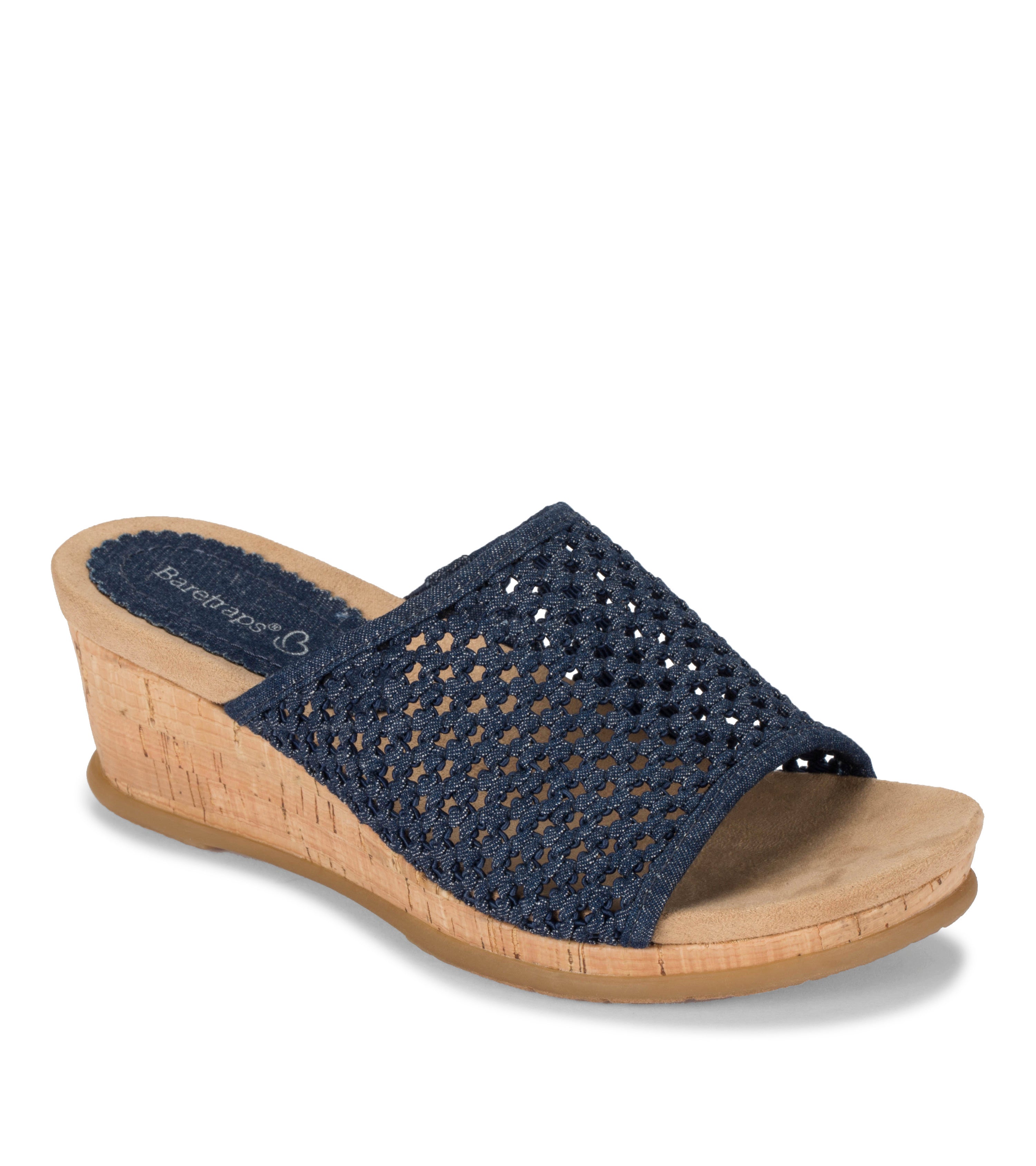 BareTraps Nat Slide Sandal - Comfortable Slip-On With Decorative Buckle