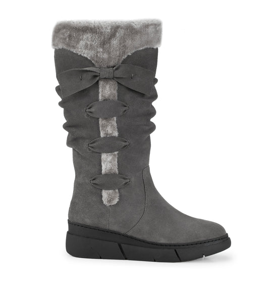 Larenna - Dark Grey Suede - Outside