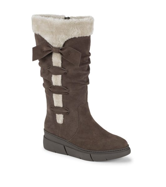 Larenna - Dark Brown Suede - Hero