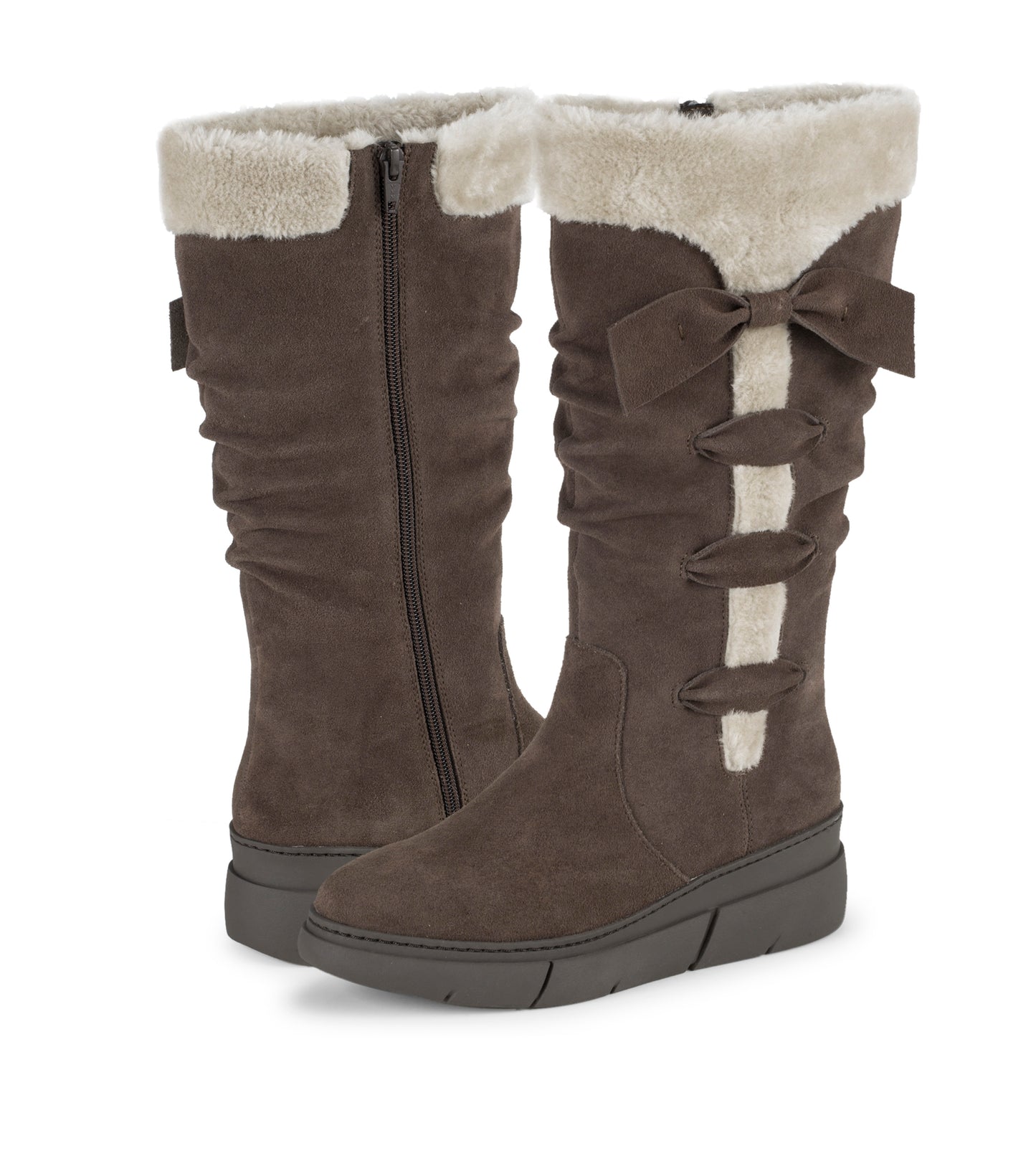 Larenna - Dark Brown Suede - Hero Pair