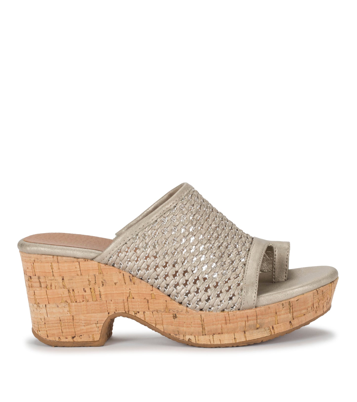 Bethie Wedge Sandal Champagne Baretraps