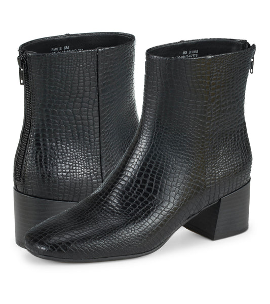 Emilie - Black Croco - Hero Pair