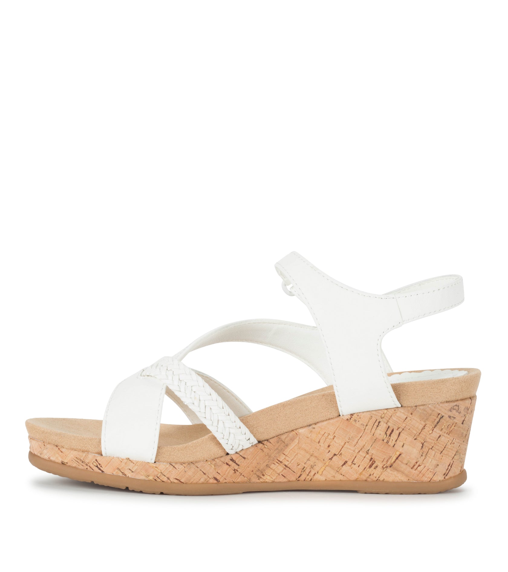 Farah Wedge Sandal - White | Baretraps