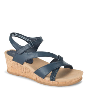 Navy blue bare trap sandals deals