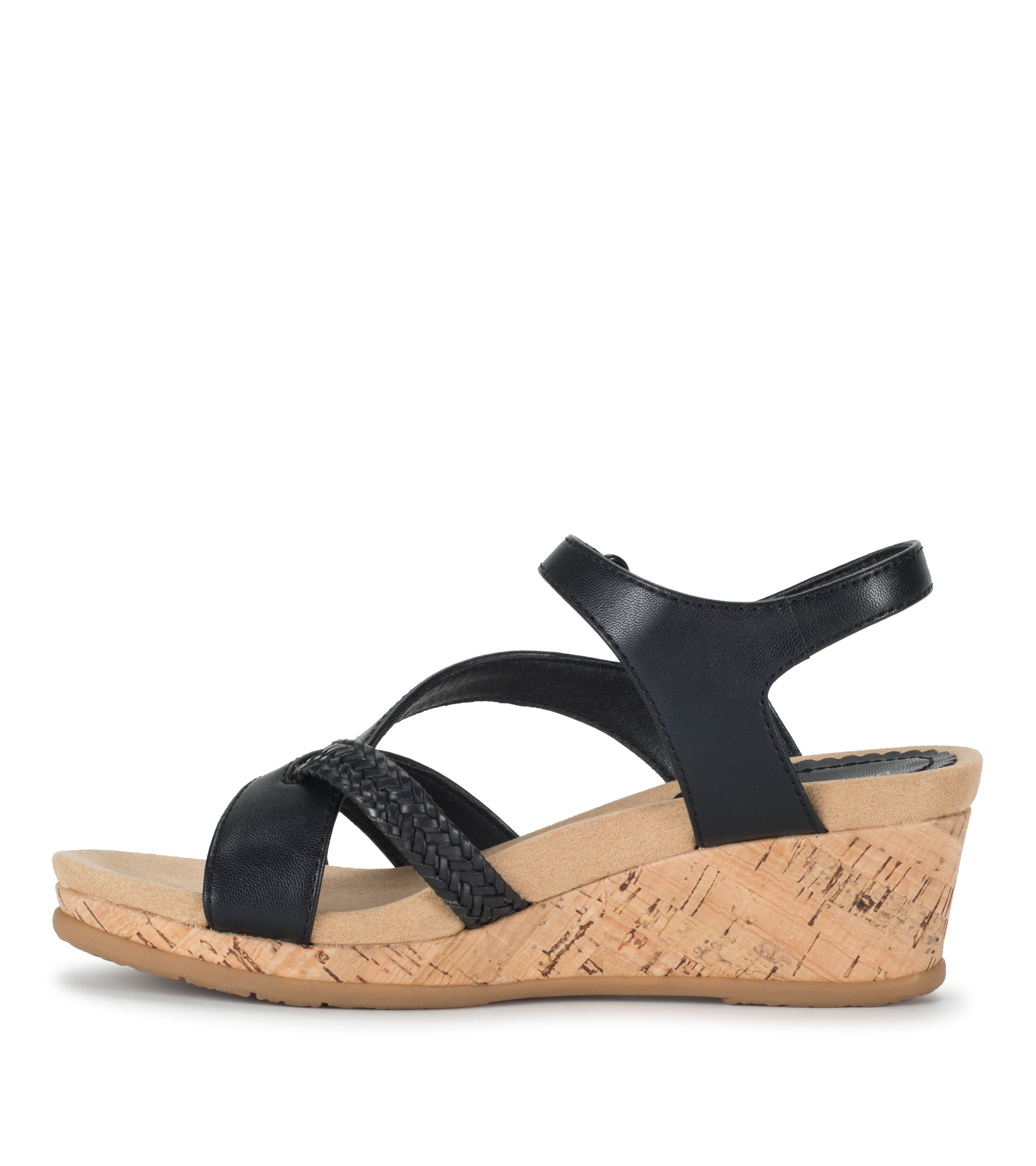 Farah Wedge Sandal - Black | Baretraps