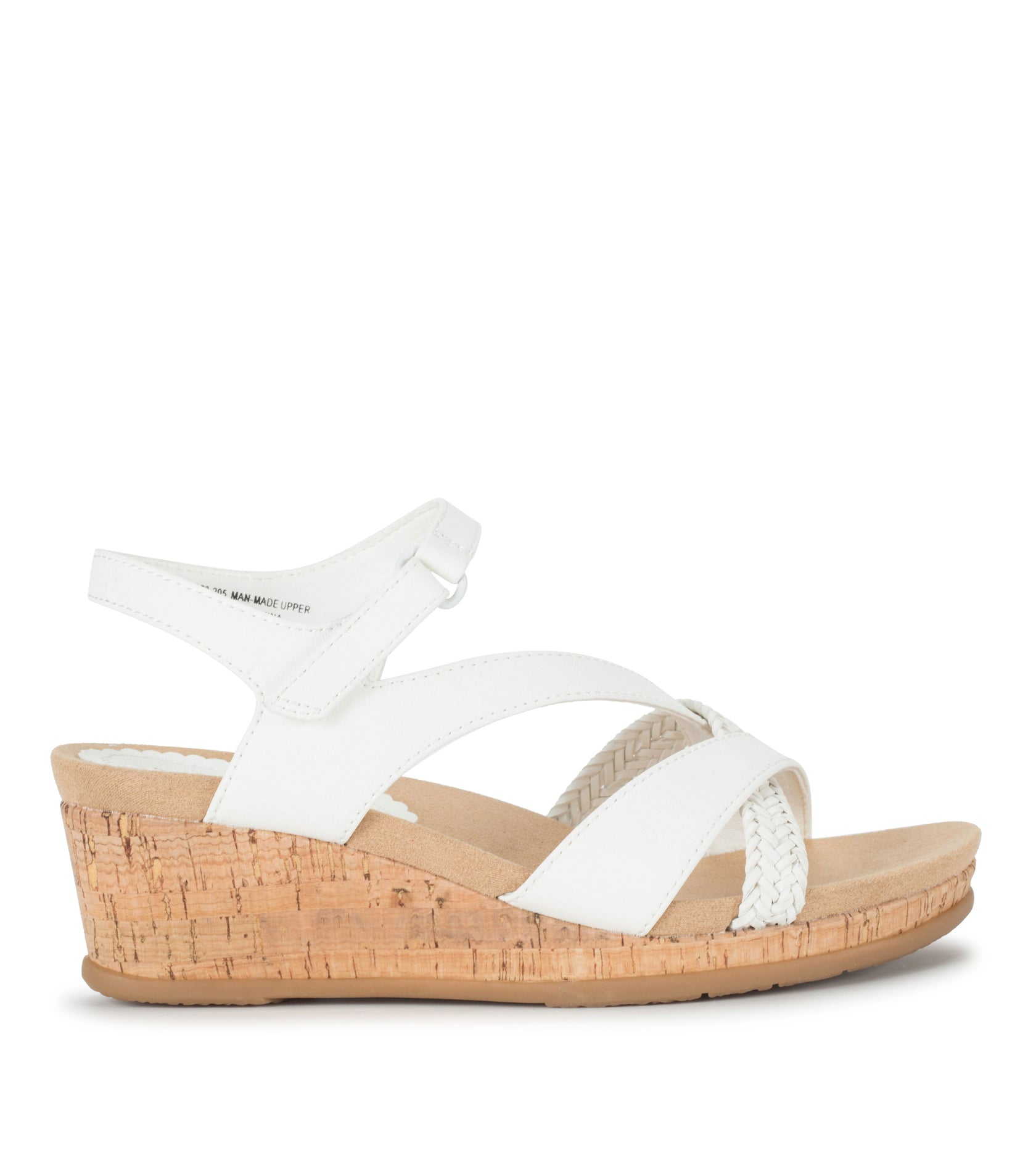 Farah Wedge Sandal - White | Baretraps