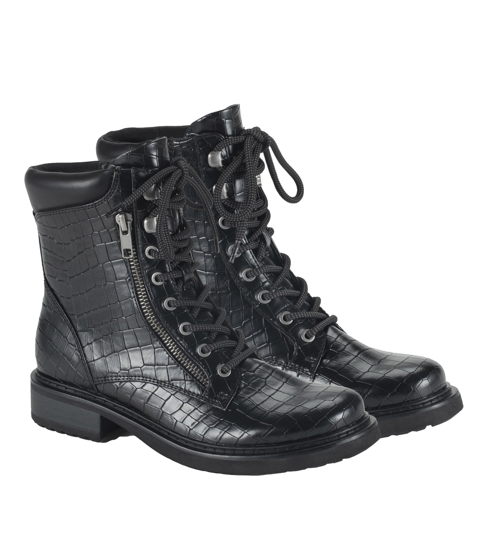 G.C. SHOES Womens Brown Crocodile Harness Strappy Dover Zip-Up Booties