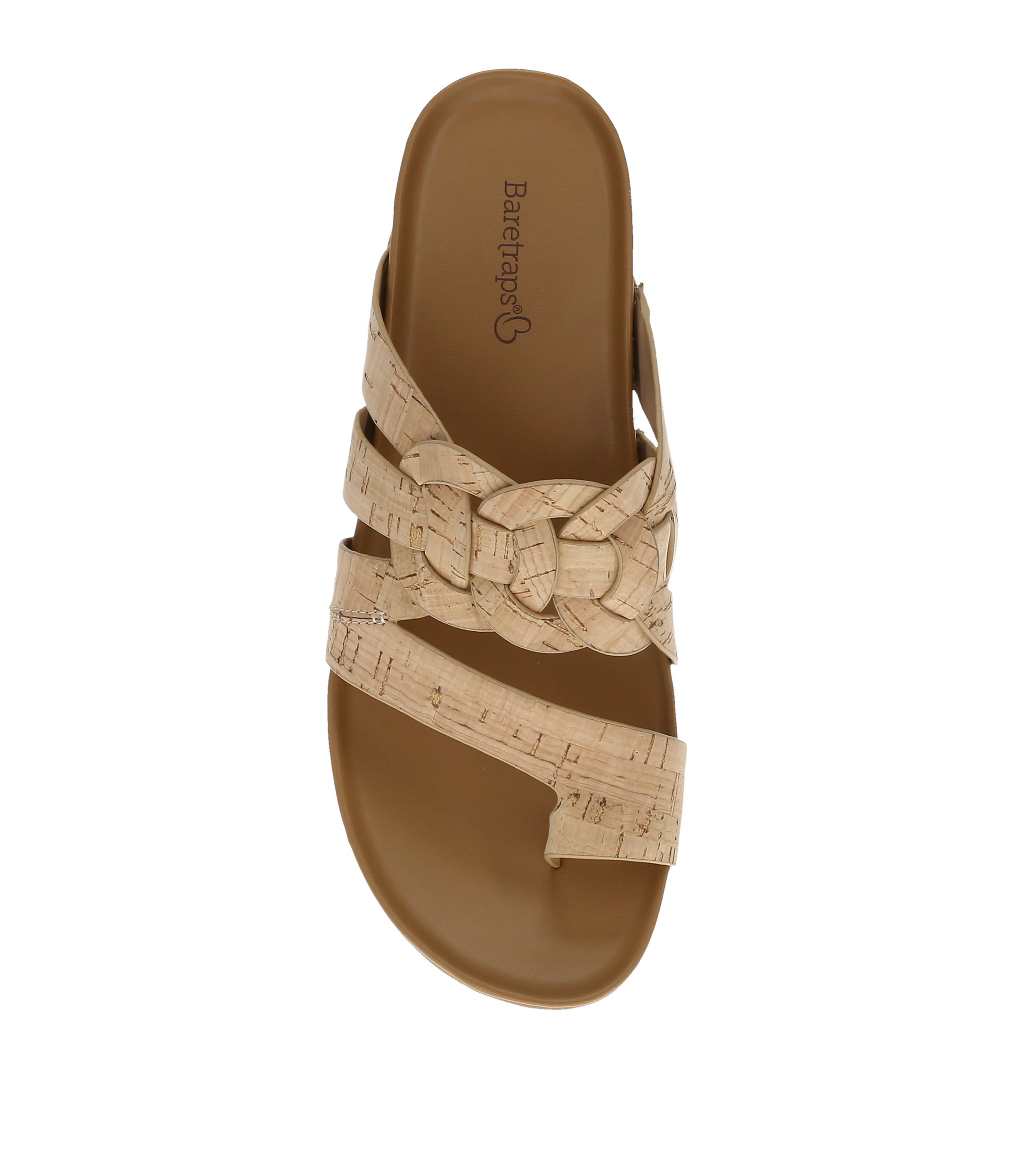 Julianne Slide Sandal - Natural Cork | Baretraps