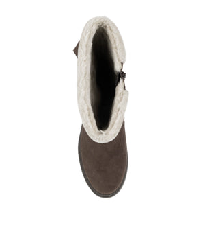 Larenna - Dark Brown Suede - Top Down