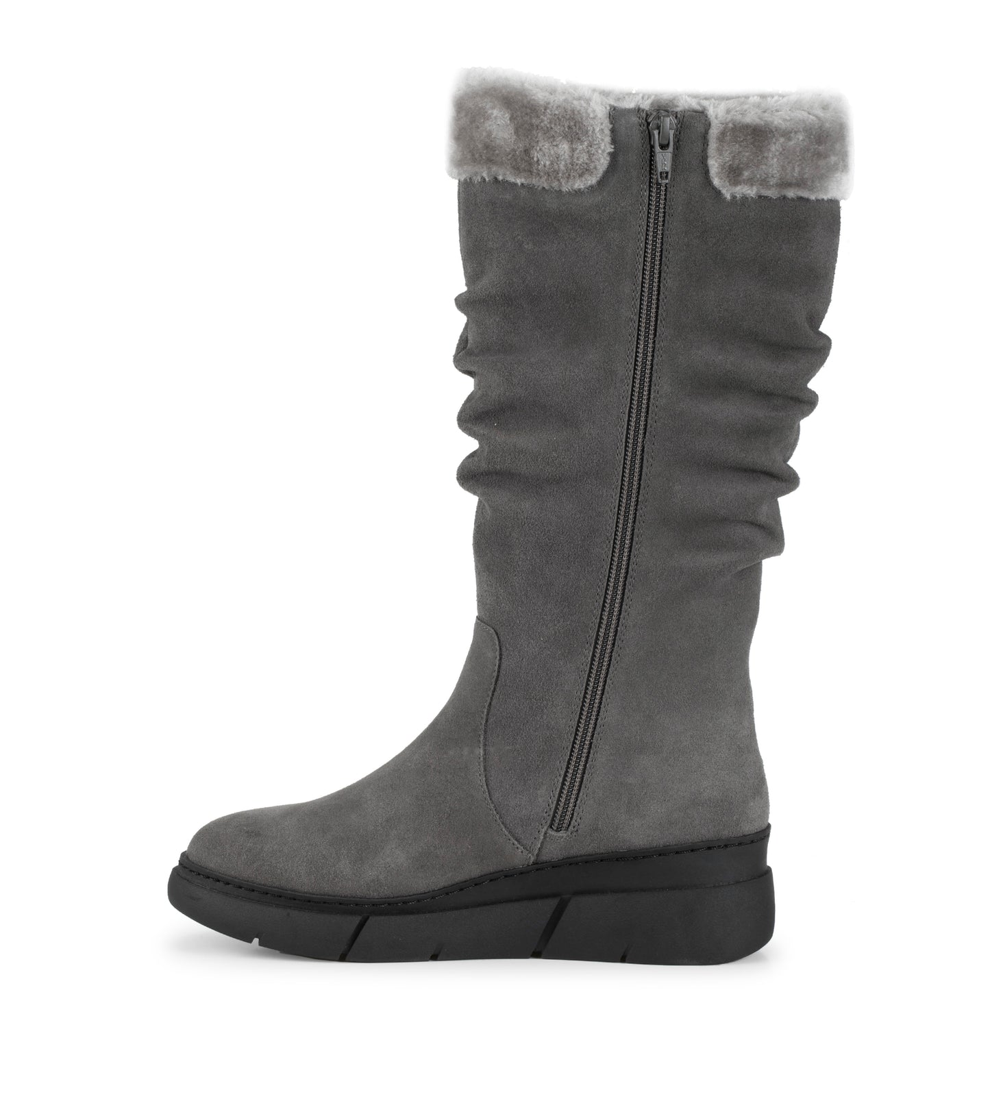 Larenna - Dark Grey Suede - Inside