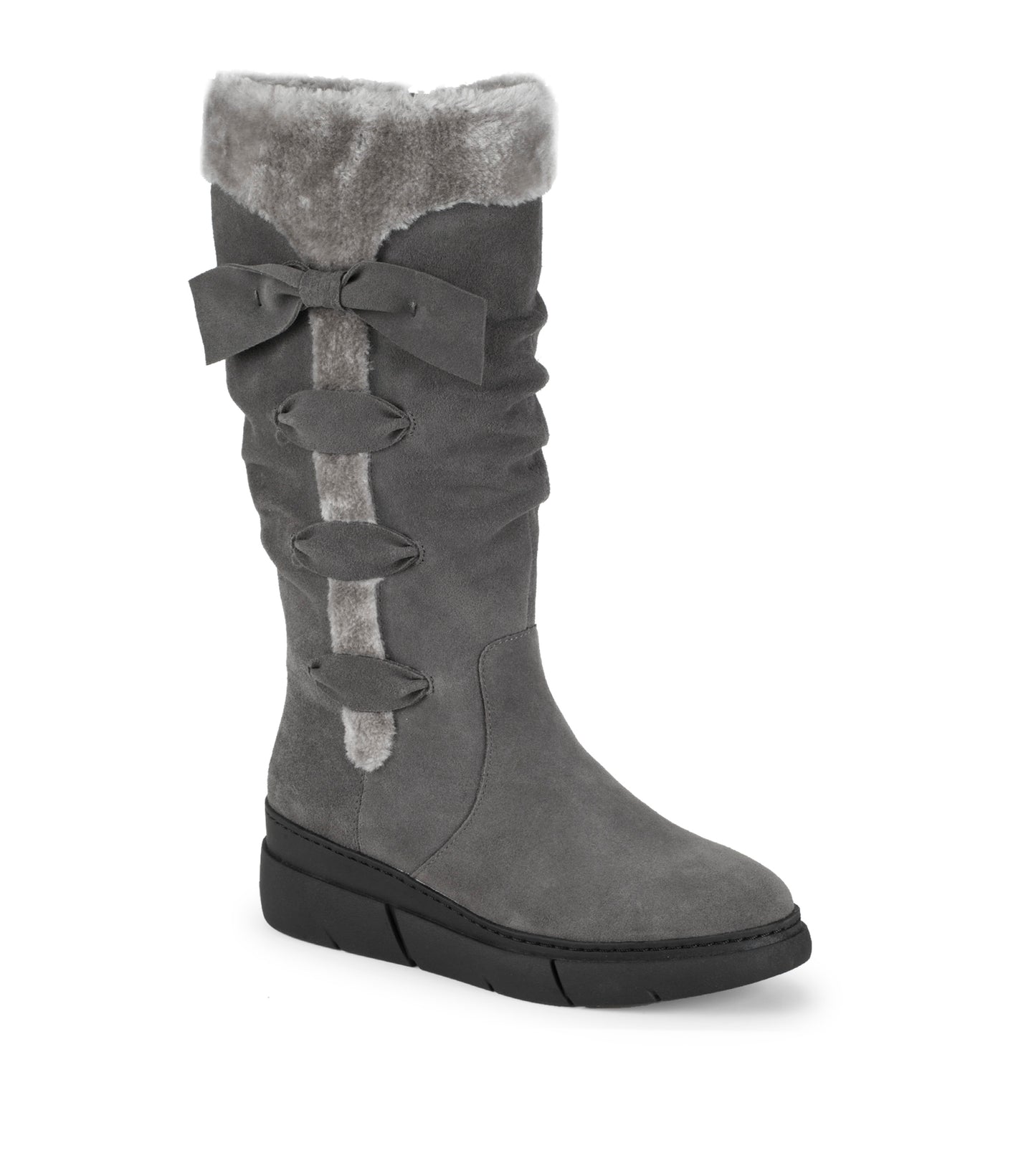 Larenna - Dark Grey Suede - Hero