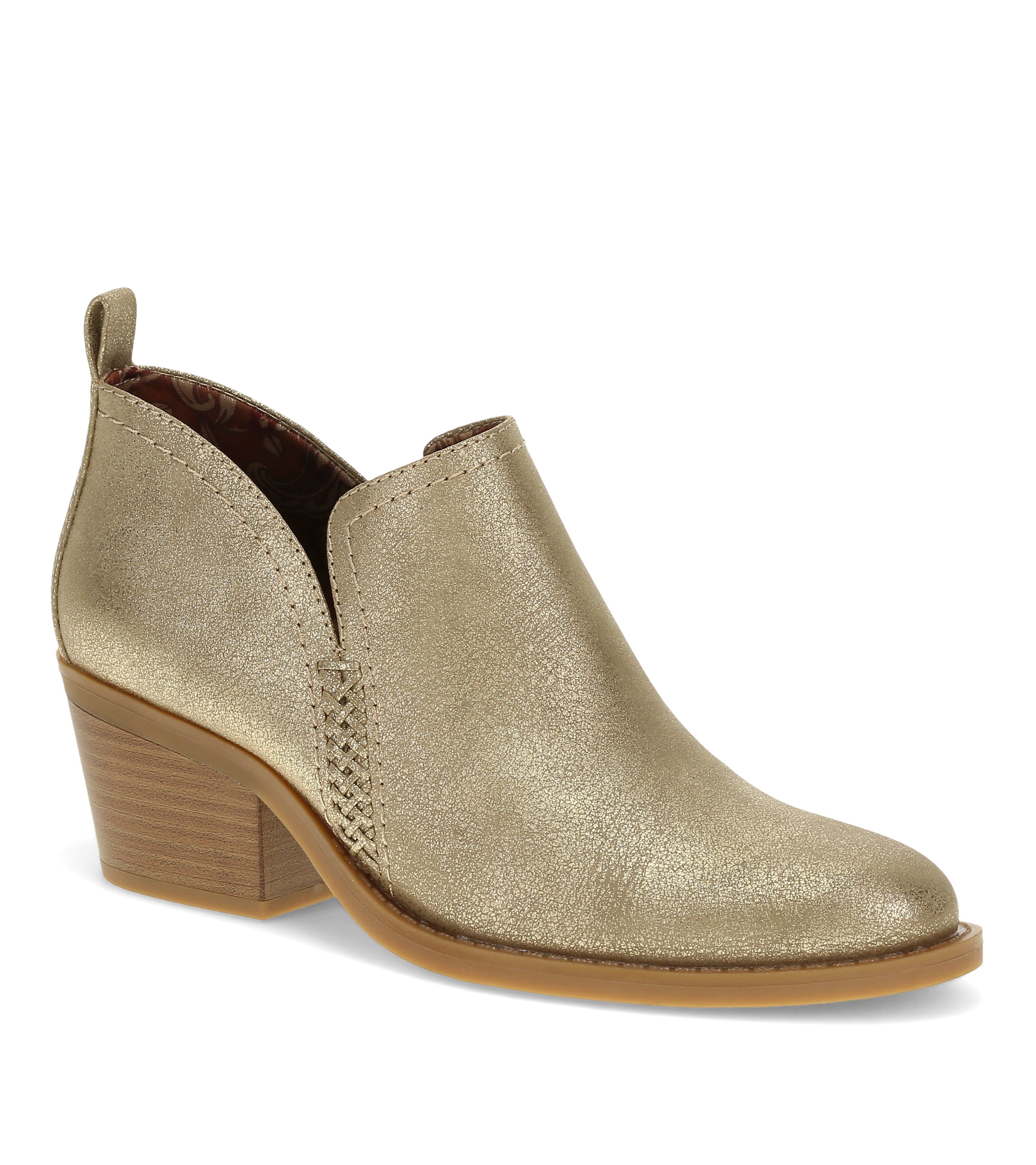 Forever Women's 3 Buckle Bootie - Chunky Heel Ankle Boots In Champagne Color - View #12