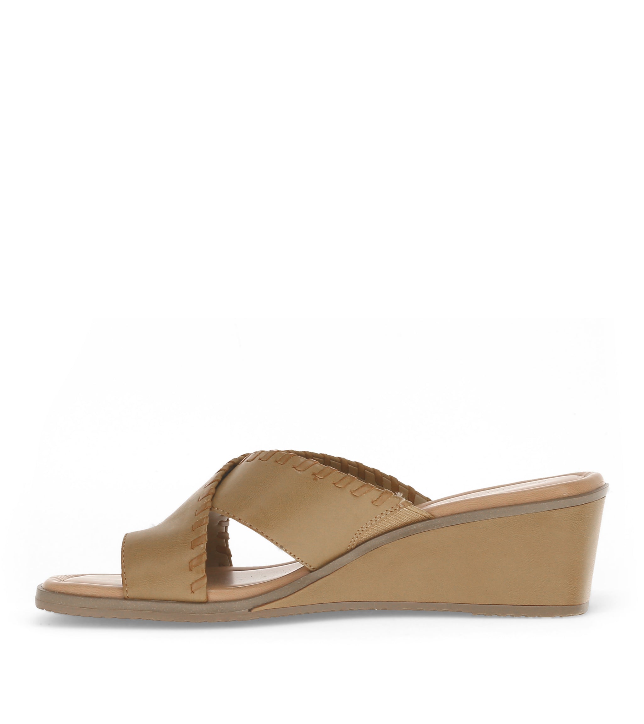 Paige Wedge Sandal - Caramel | Baretraps