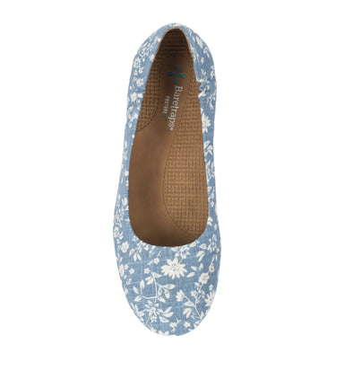 Prim - Blue/White Flower Canvas - Top Down