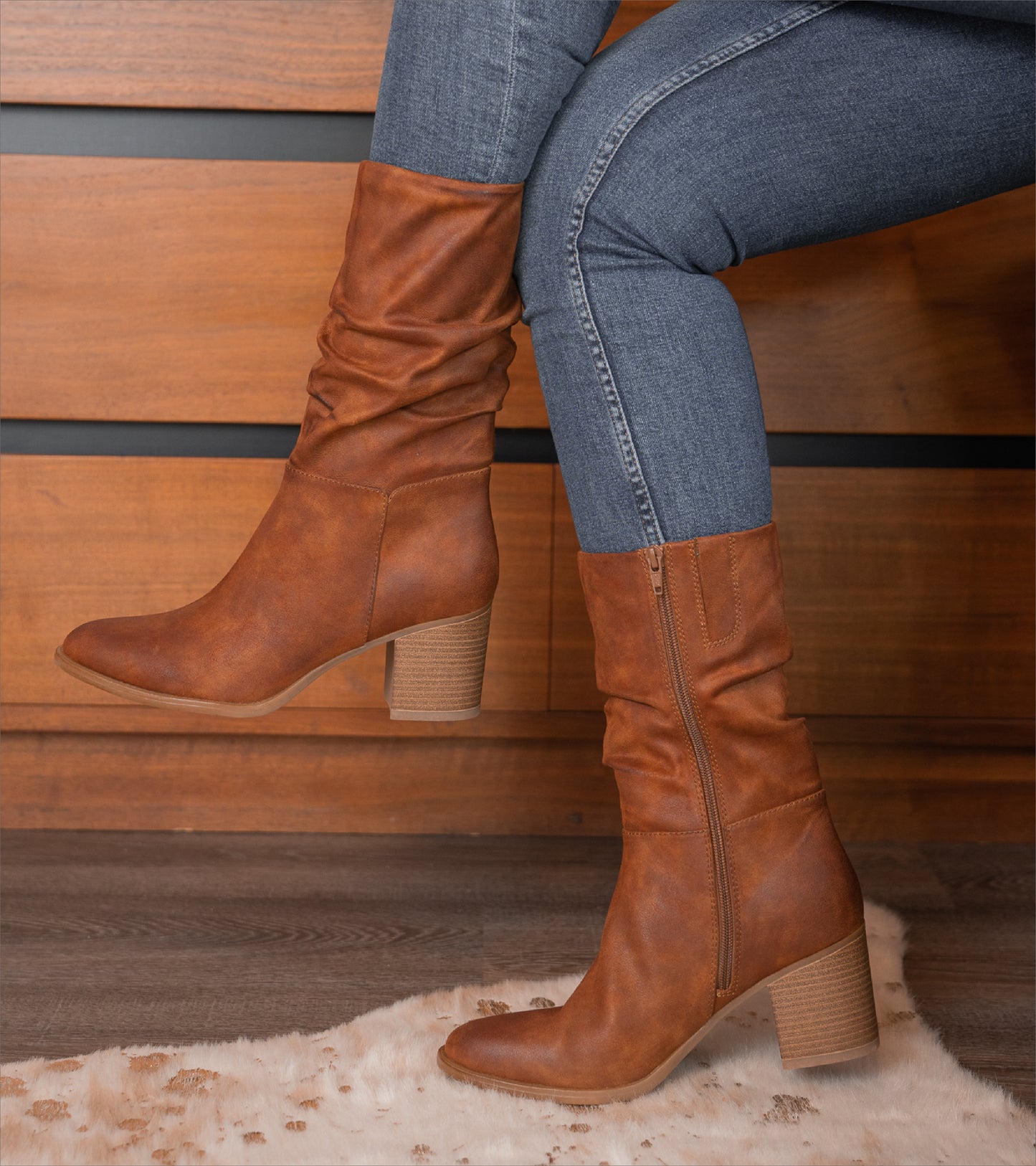 Raz Mid Calf Boot Toffee Baretraps