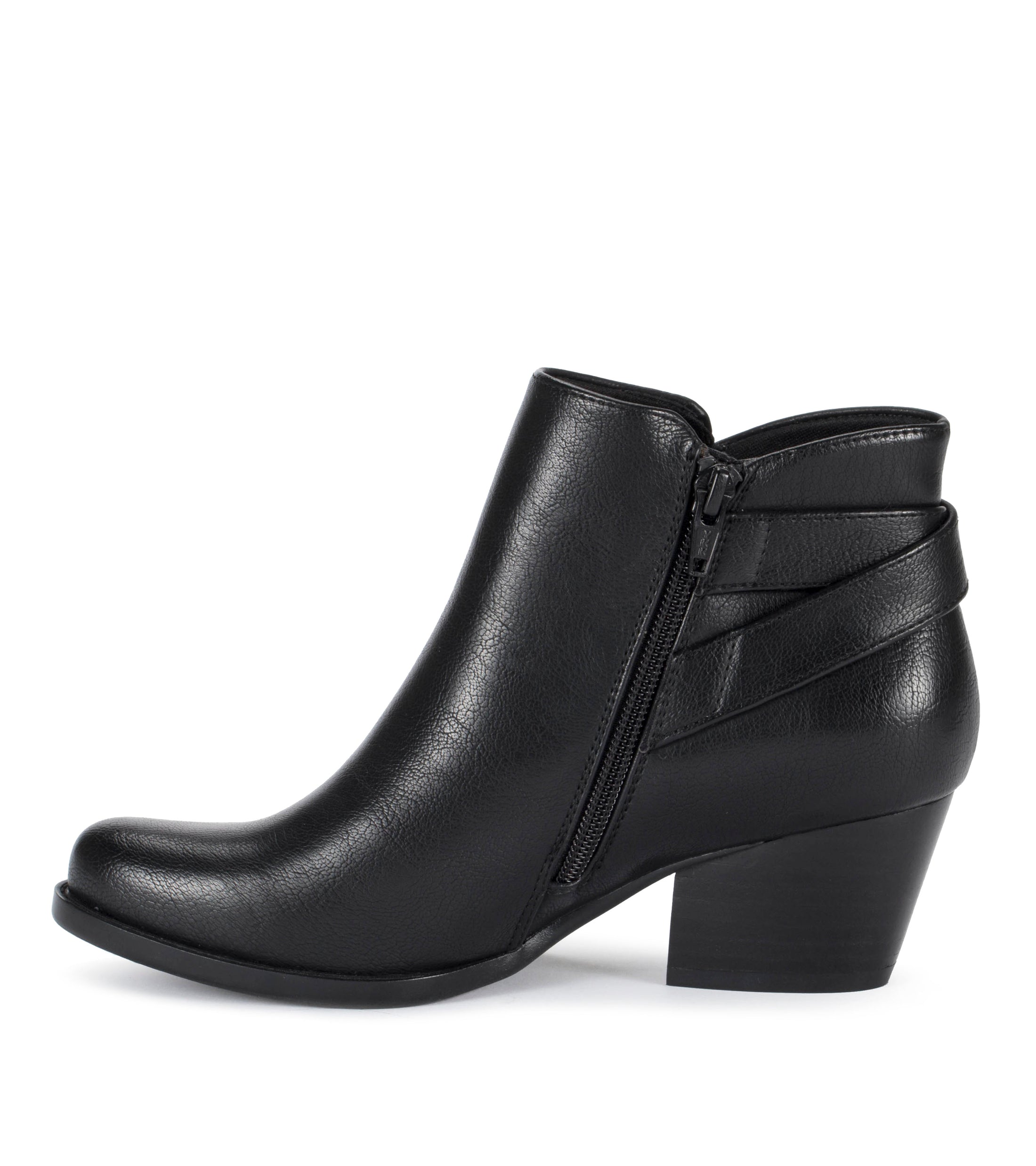 Reggie Block Heel Bootie - Black | Baretraps