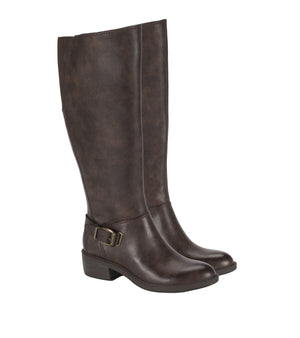 wide calf brown dress boots Sasson Wide Calf Tall Boot Dark Brown / 6.5 / W
