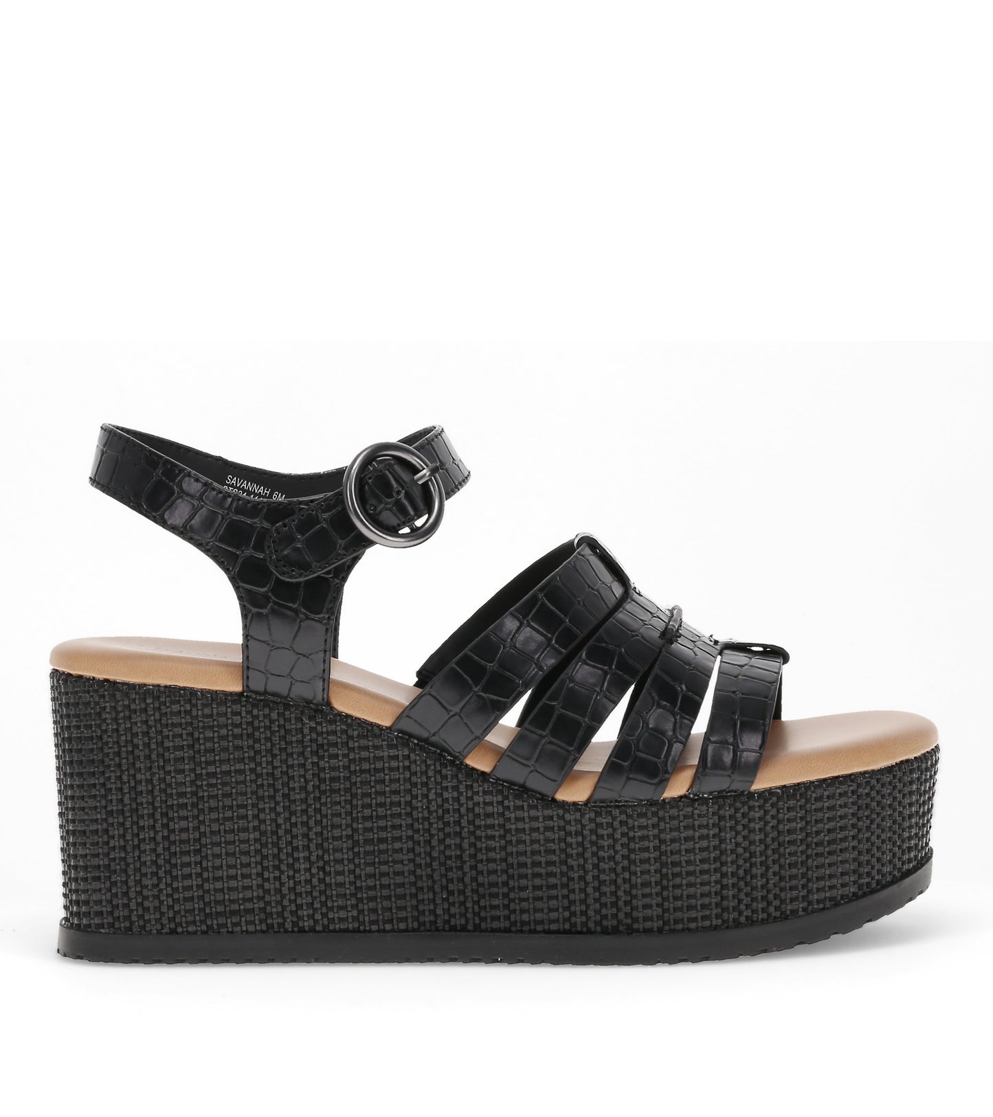 Savannah Wedge Sandal Black Baretraps