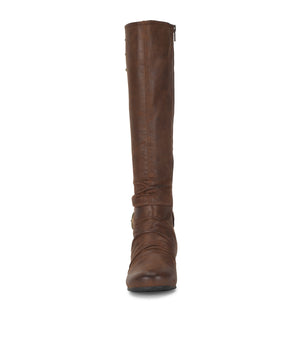 Baretraps Women s Scarlett Tall Wedge Boot Brown Knee Boots 8