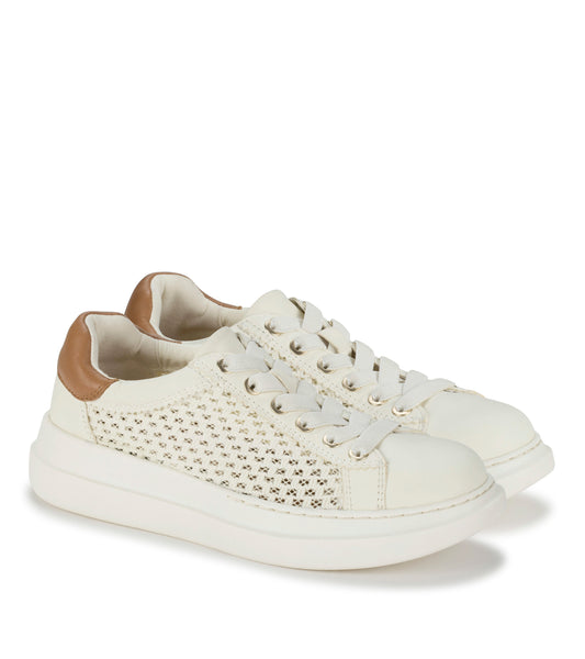 Tiara - Off White Leather - Hero Pair
